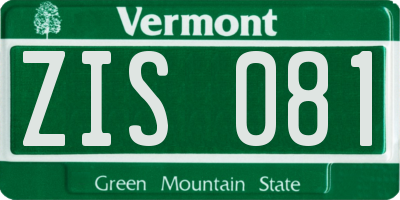 VT license plate ZIS081