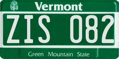 VT license plate ZIS082