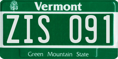 VT license plate ZIS091
