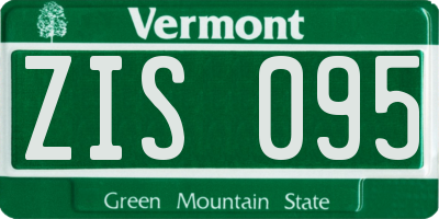 VT license plate ZIS095