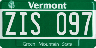 VT license plate ZIS097