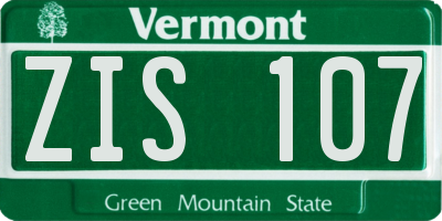 VT license plate ZIS107