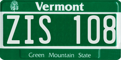 VT license plate ZIS108