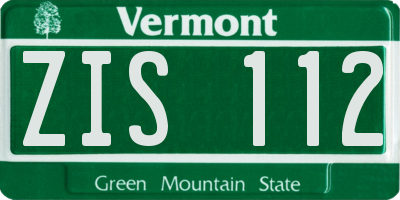 VT license plate ZIS112