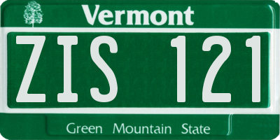 VT license plate ZIS121