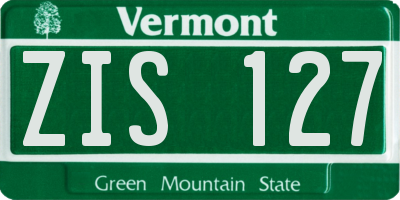 VT license plate ZIS127