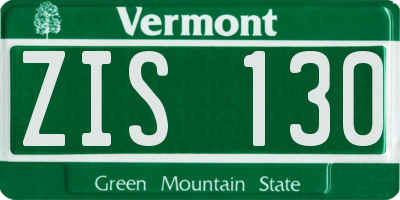 VT license plate ZIS130
