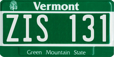 VT license plate ZIS131