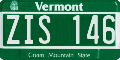 VT license plate ZIS146