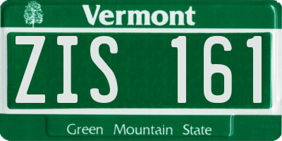VT license plate ZIS161