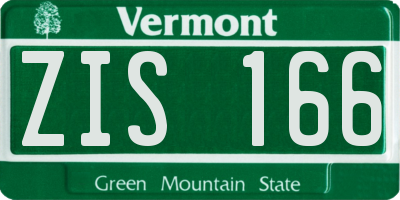 VT license plate ZIS166
