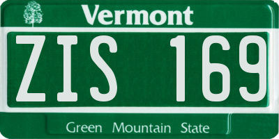 VT license plate ZIS169