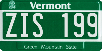 VT license plate ZIS199