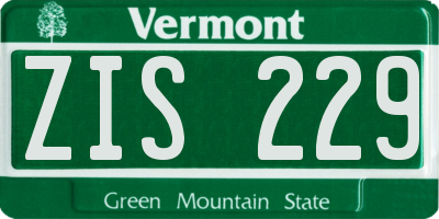 VT license plate ZIS229