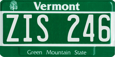 VT license plate ZIS246