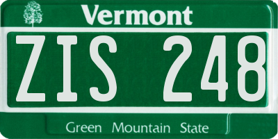 VT license plate ZIS248