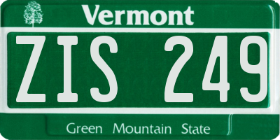 VT license plate ZIS249