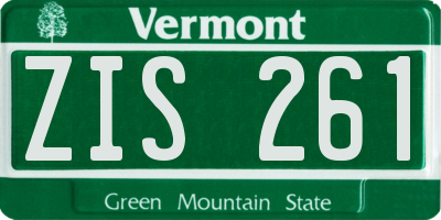 VT license plate ZIS261