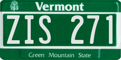 VT license plate ZIS271