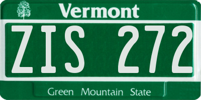 VT license plate ZIS272