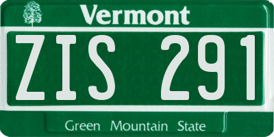 VT license plate ZIS291