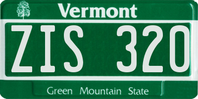 VT license plate ZIS320