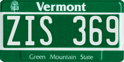 VT license plate ZIS369
