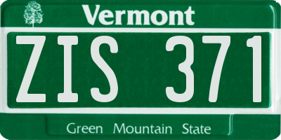 VT license plate ZIS371