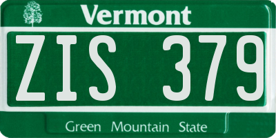 VT license plate ZIS379