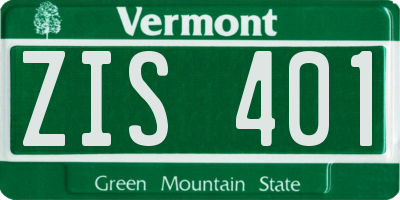 VT license plate ZIS401