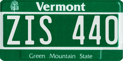 VT license plate ZIS440