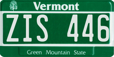 VT license plate ZIS446