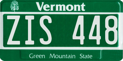 VT license plate ZIS448