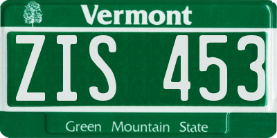 VT license plate ZIS453