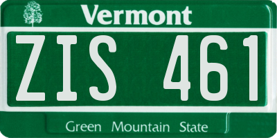 VT license plate ZIS461