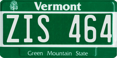 VT license plate ZIS464