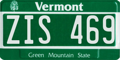 VT license plate ZIS469