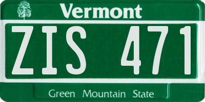 VT license plate ZIS471