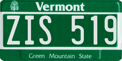VT license plate ZIS519
