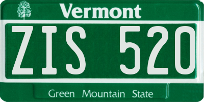 VT license plate ZIS520