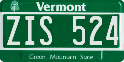 VT license plate ZIS524