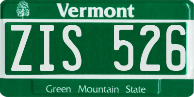 VT license plate ZIS526