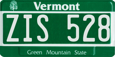 VT license plate ZIS528