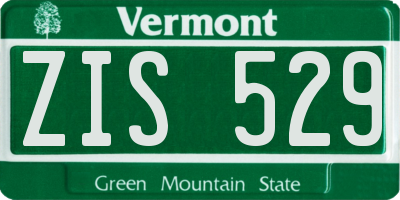 VT license plate ZIS529