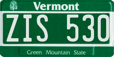 VT license plate ZIS530
