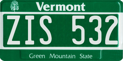 VT license plate ZIS532