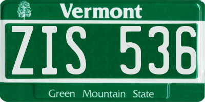 VT license plate ZIS536