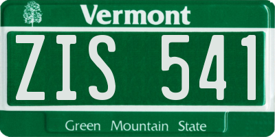 VT license plate ZIS541
