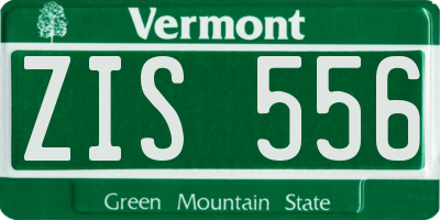 VT license plate ZIS556