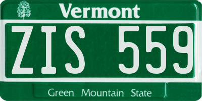 VT license plate ZIS559